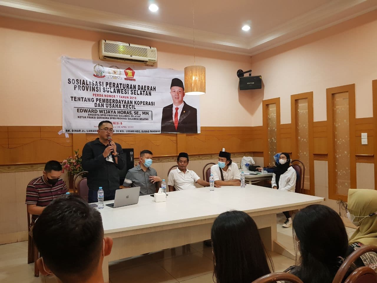 Ketua Fraksi Gerindra DPRD Sulsel Gelar Sosialisasi Perda Pemberdayaan Koperasi dan Usaha Kecil