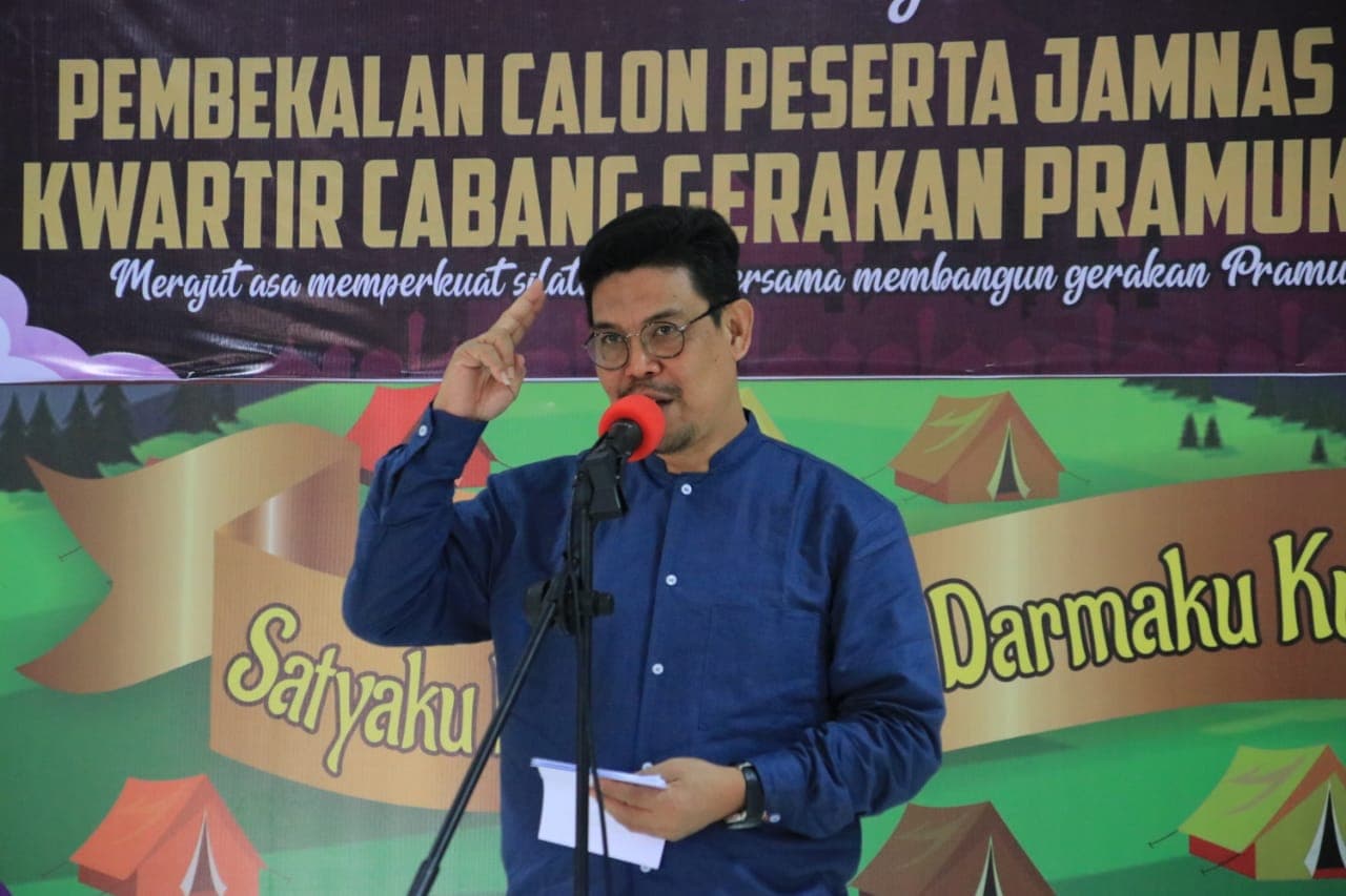 Buka Pembekalan Peserta Jamnas, Wabup Edy Manaf : Gerakan Pramuka Adalah Investasi Generasi Masa Depan