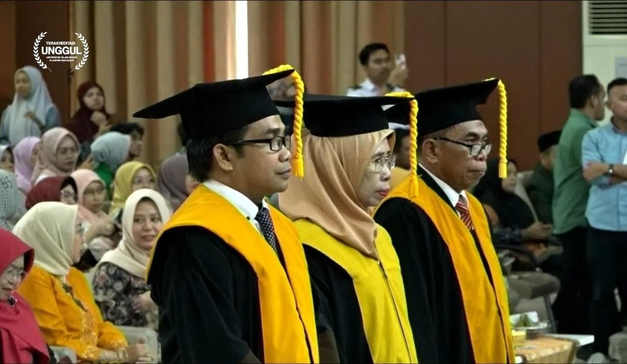 Sidang Senat Terbuka Luarbiasa UIN Alauddin Makassar Kukuhkan 3 Guru Besar