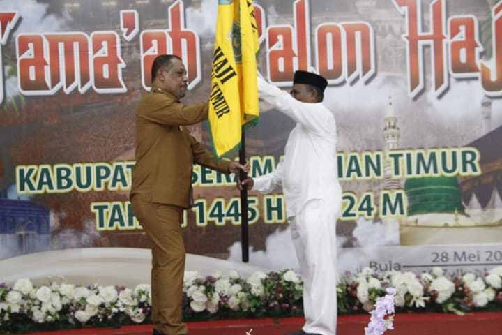 Bupati Mukti Secara Resmi Lepas 90 Jamaah Calon Haji Tahun 2024 Asal SBT