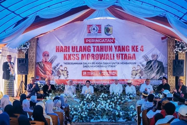 Aktif kembali sebagai Bupati Morut setelah cuti kampanye, Dokter Delis hadiri HUT ke-4 KKSS Morut