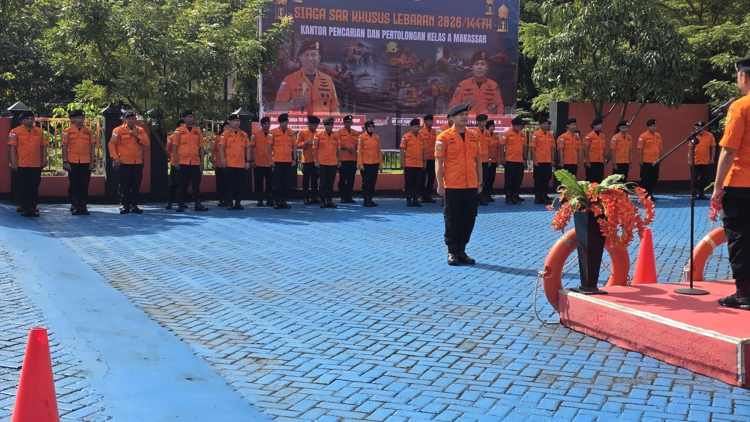 Basarnas Makassar Kerahkan 138 Personil Siaga Khusus Lebaran Tahun 2026